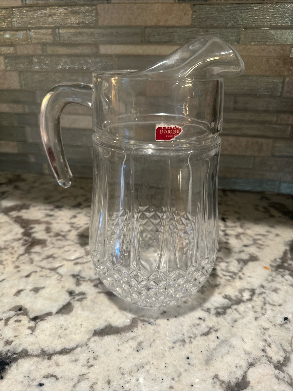 Cristal d’Arques France Crystal Clear Glass Pitcher - Clear